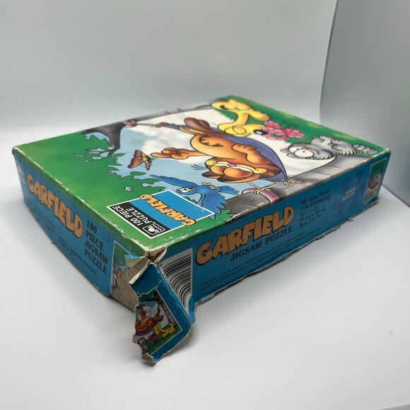 Vintage Garfield Puzzle 100 Piece Jigsaw Puzzle 1979 Complete Nermal Odie Summer - Picture 10 of 10